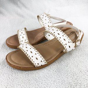 City Classified Women's Cut Out Sandals Heel Strap/Buckle, Size 10